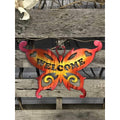 Welcome Butterfly Metal Garden Decor - Michigan Metal Artwork