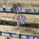 Wild Flower Duo Metal Wall Art - Michigan Metal Artwork