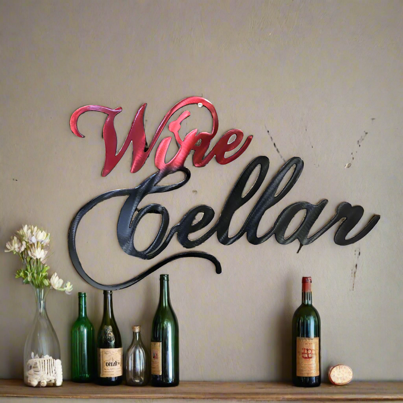 Wine Cellar Metal Wall Art Sign - Michigan Metal Artwork