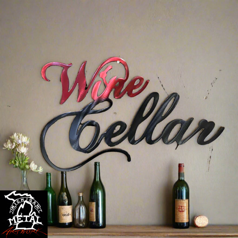 Wine Cellar Metal Wall Art Sign