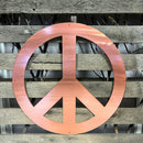 Peace Symbol Metal Wall Art - Michigan Metal Artwork
