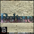 Believe Metal Wall Art Teal / Purple Decorative Words