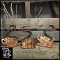 Coffee Lovers 3 Piece Set Metal Wall Art Copper With Torched Accent Signs