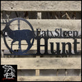 Eat Sleep Hunt Metal Wall Art 24 X 12 / Black Hunting