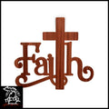 Faith Cross Metal Wall Art Copper Bronze Religious