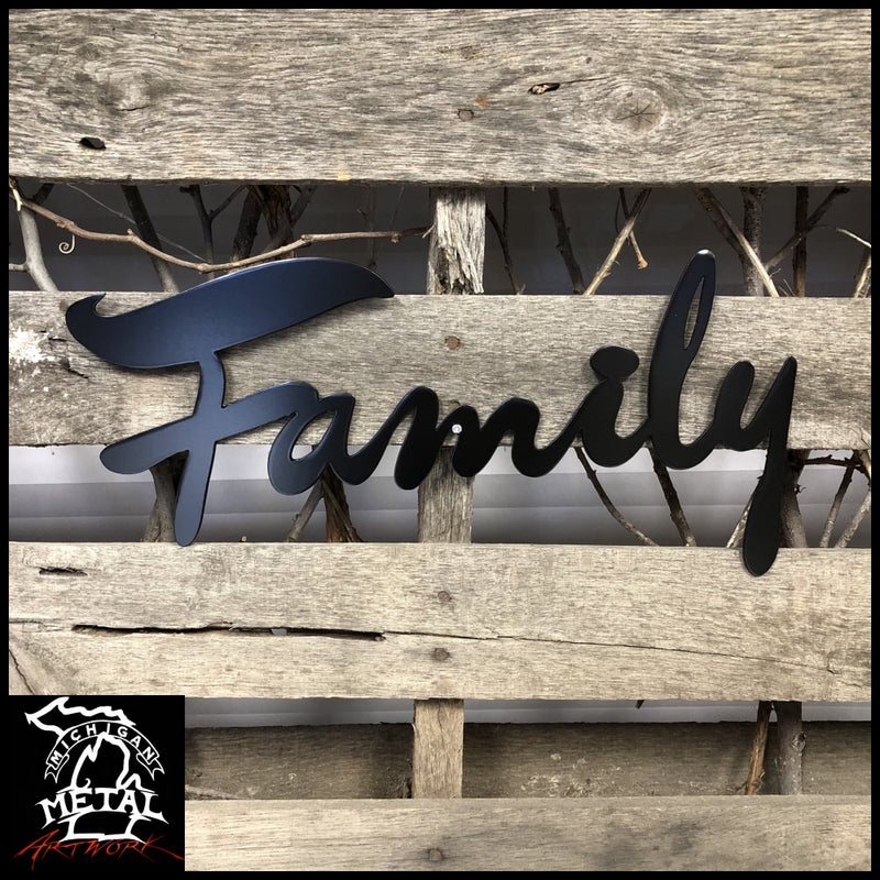 Family Metal Wall Art Decorative Words