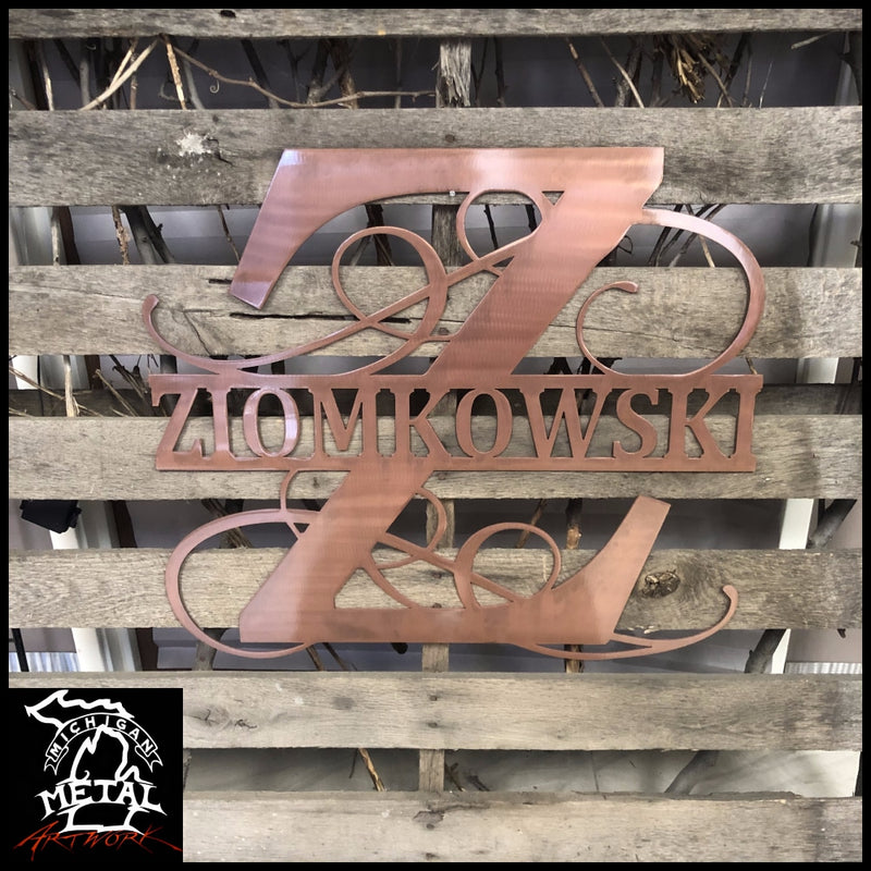  Custom Metal Name Sign, Personalized Last Name Metal Signs,  Split Letter Monogram Sign, Porch Decorations Outdoor Metal Wall Art, First  Name Custom Decoration, Wedding Gifts : Handmade Products