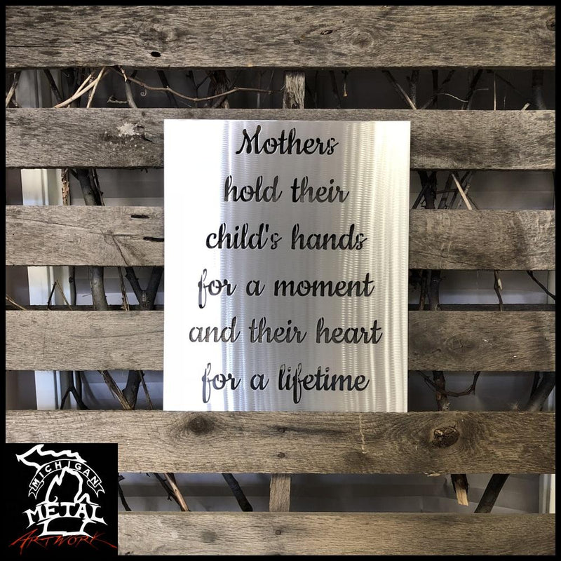 Heart For A Lifetime Metal Wall Art Polished Quote Signs