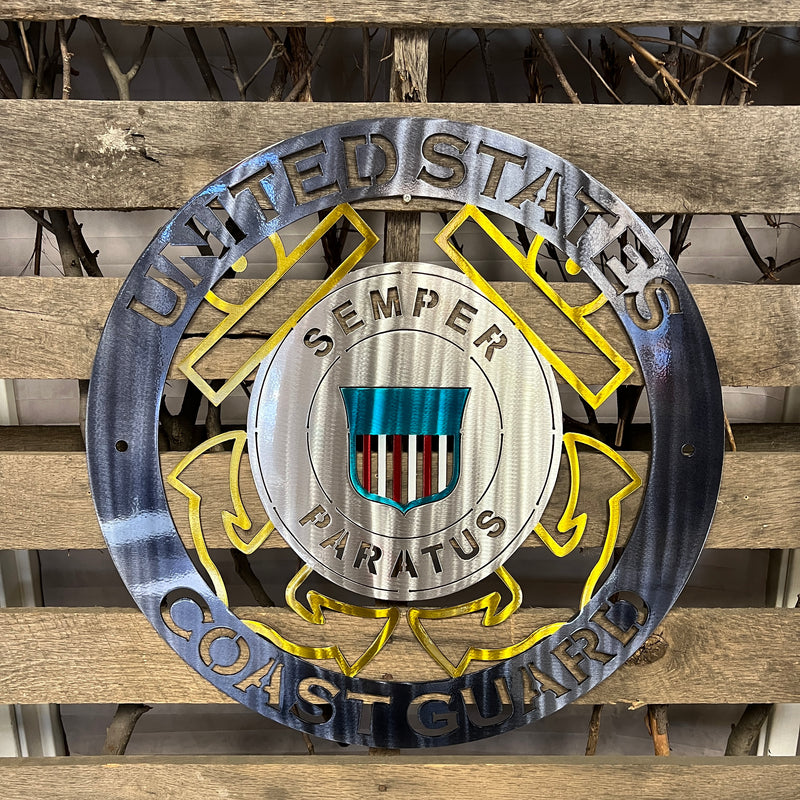 United States Coast Guard Metal Wall Art Logo