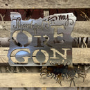 Thankful For My Oregon Roots Metal Wall Art - Michigan Metal Artwork