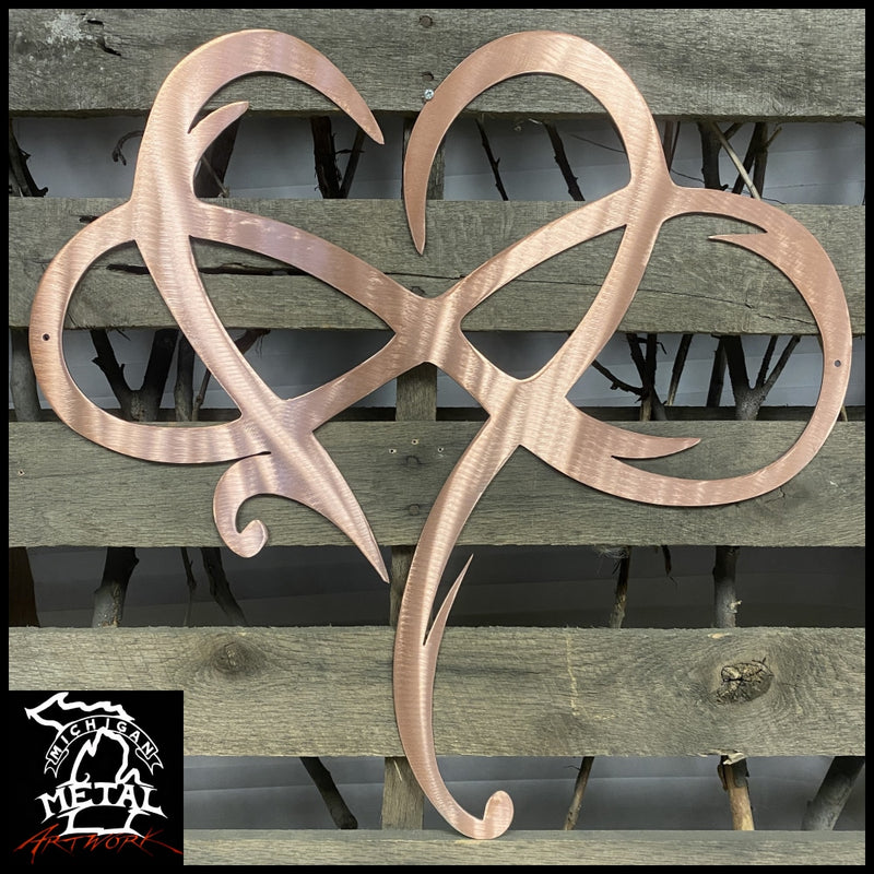 Infinity Heart Metal Wall Art 12 X / Copper Novelty