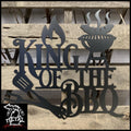 King Of The Bbq Metal Wall Art 12 X / Black Signs