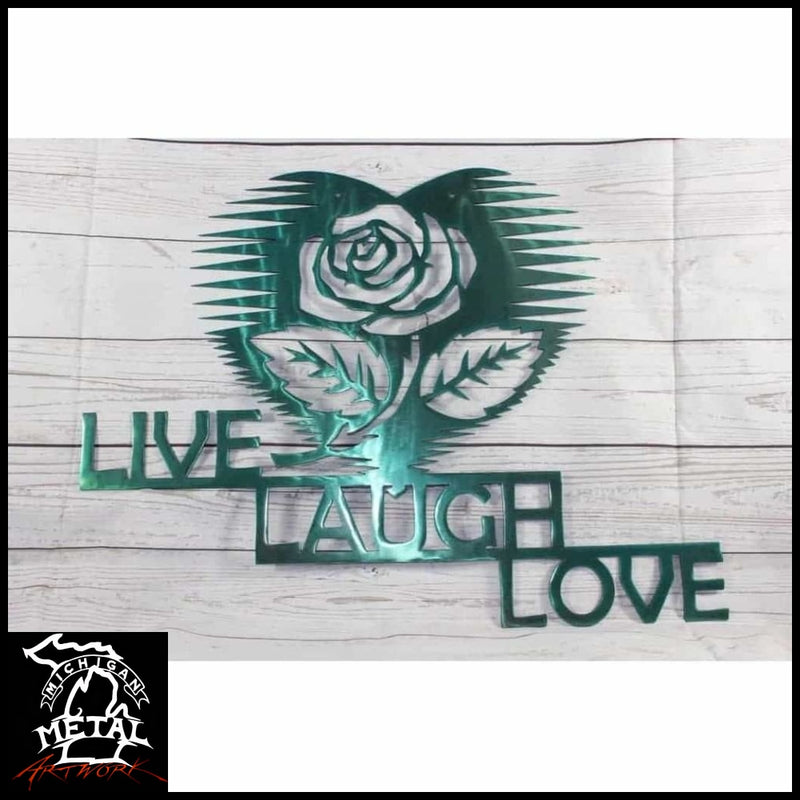 Live Laugh Love Metal Wall Art Decorative Words