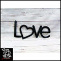 Love With Your Heart Metal Wall Art Black Decorative Words