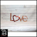 Love With Your Heart Metal Wall Art Copper Torch Decorative Words