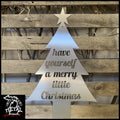 Merry Little Christmas Metal Wall Art Polished / 23 X 36 Holiday