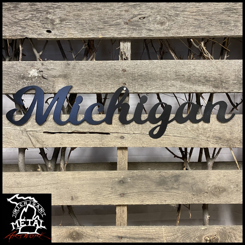 Michigan Torched Metal Wall Art Themed