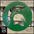Msu Spartan Logo Metal Wall Art 12 Round / Green Sports