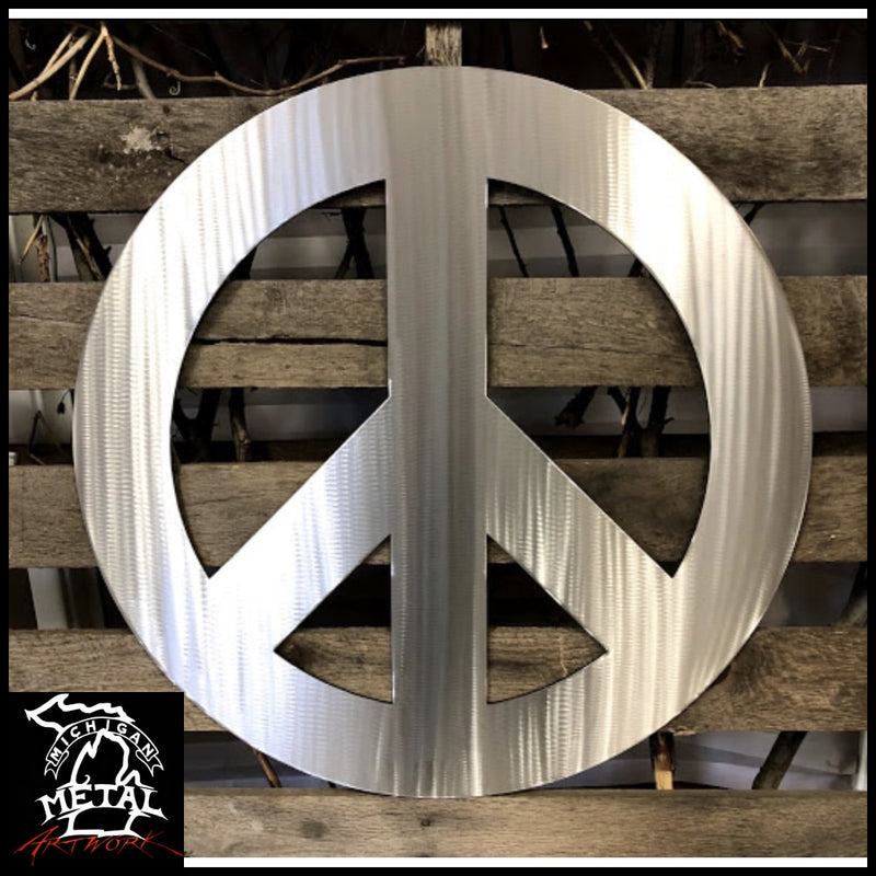 Peace Symbol Metal Wall Art Novelty