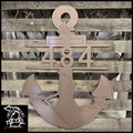 Ships Anchor Custom Address Metal Wall Art 16 X 24 / Brown Powdercoat Nautical