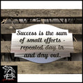 Small Efforts Metal Wall Art Polished Quote Signs