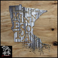Thankful For My Minnesota Roots Metal Wall Art Polished /