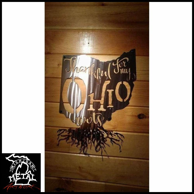 Thankful For My Ohio Roots Metal Wall Art