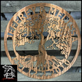Tree Of Life Monogram Metal Wall Art 24 X / Copper Bronze Trees &amp; Leaves