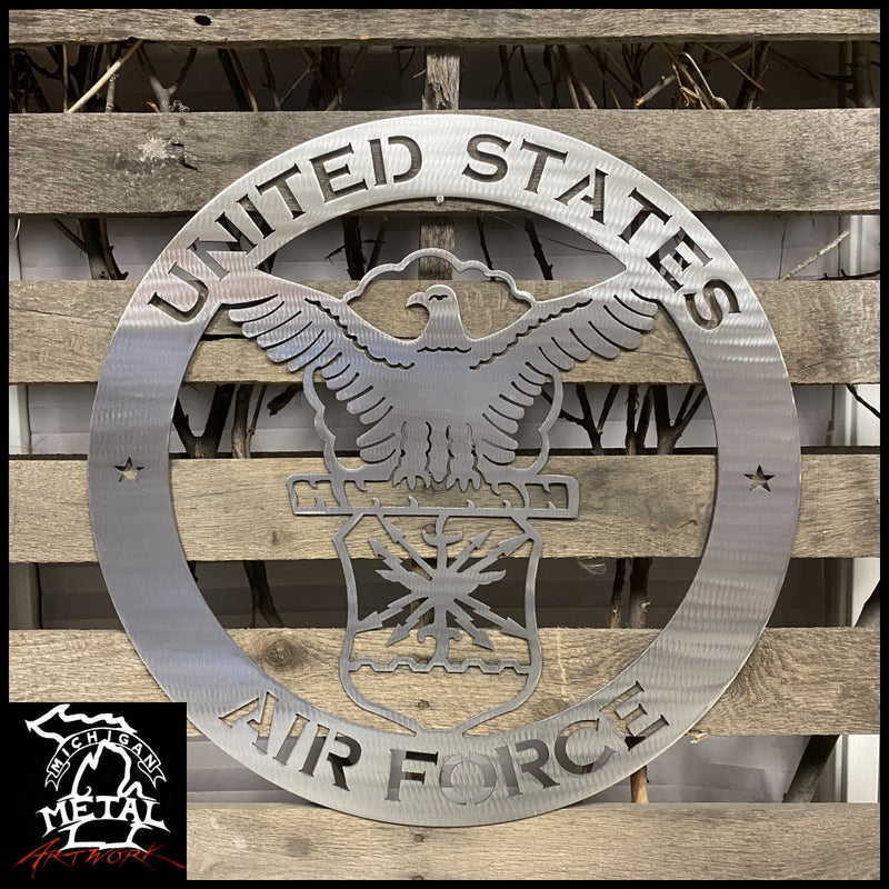 Air Force Logo metal wall art  Air Force Medallion metal sign