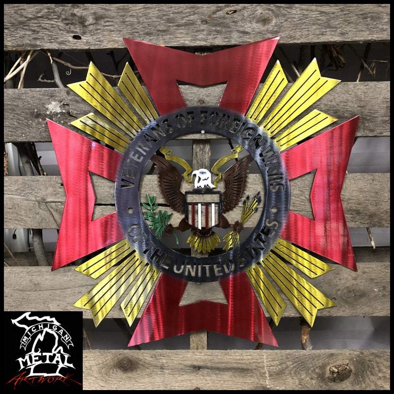 Vfw Metal Wall Art Logo Military
