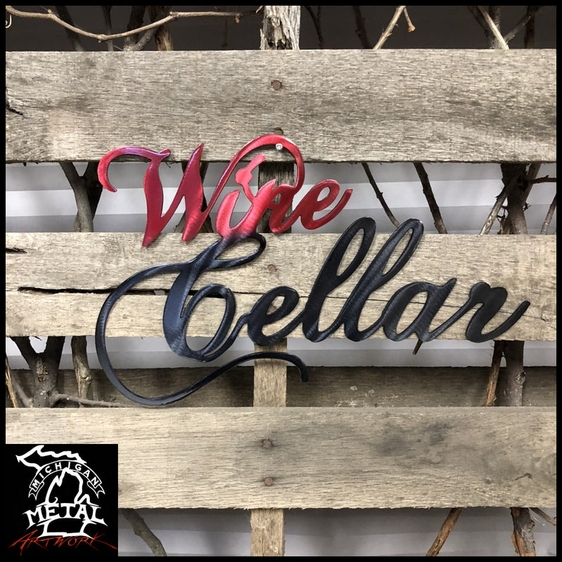 Wine Cellar Metal Wall Art Sign
