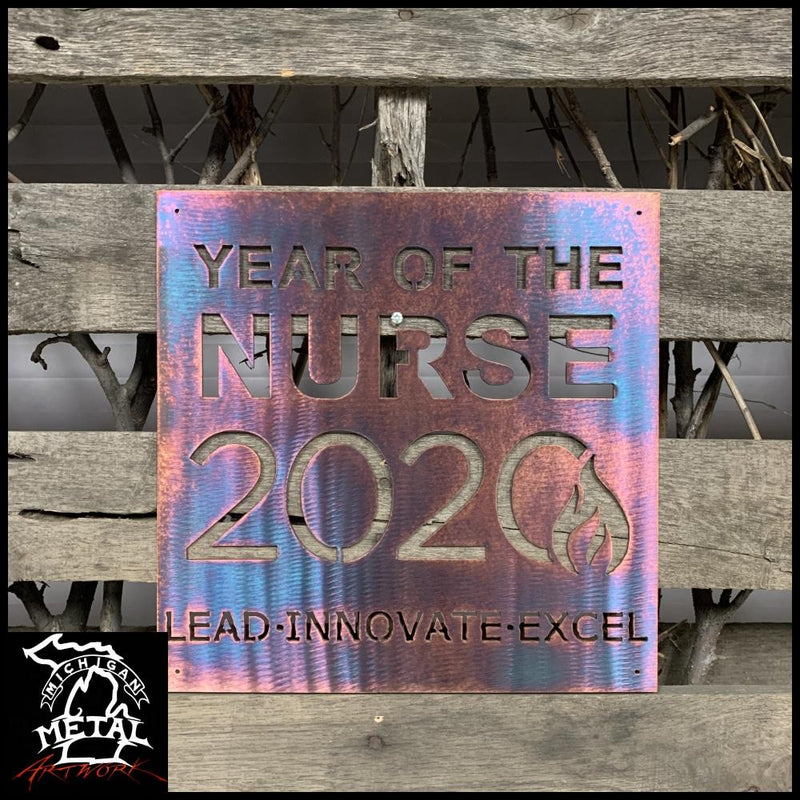 Year Of The Nurse 2020 Metal Wall Art 12 X / Inferno Health Care
