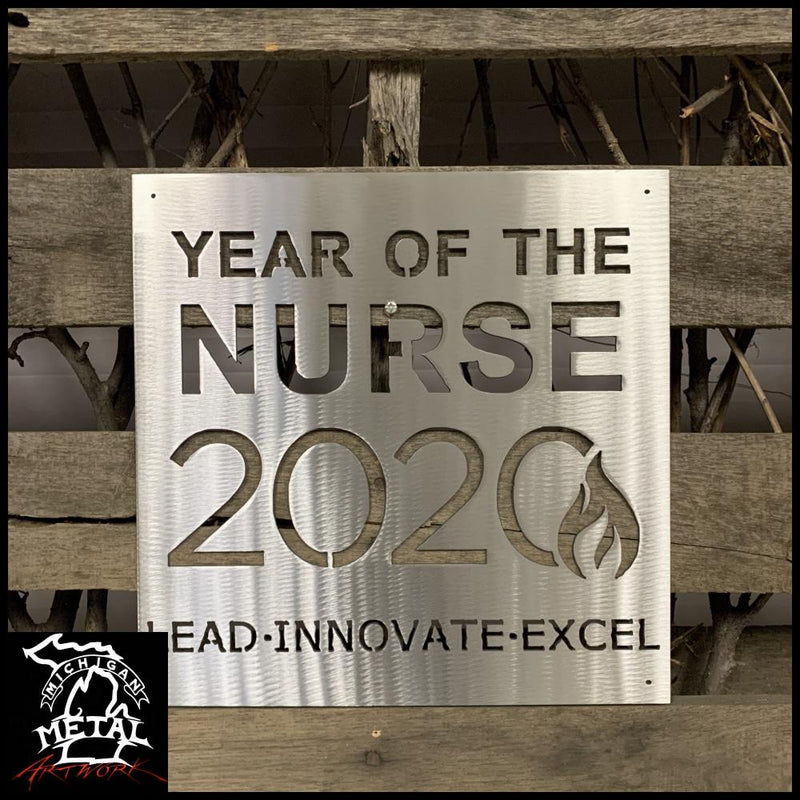 Year Of The Nurse 2020 Metal Wall Art 12 X / Polished Health Care